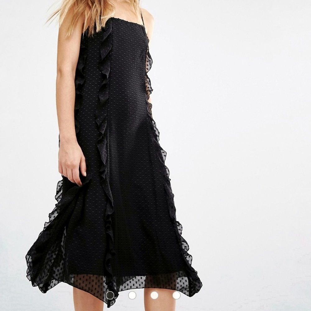 Warehouse Strappy Frill Dress